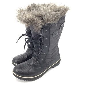 Sorel TOFINO II Waterproof Tall Lace Up Boots Black NL2332-010 Size 6